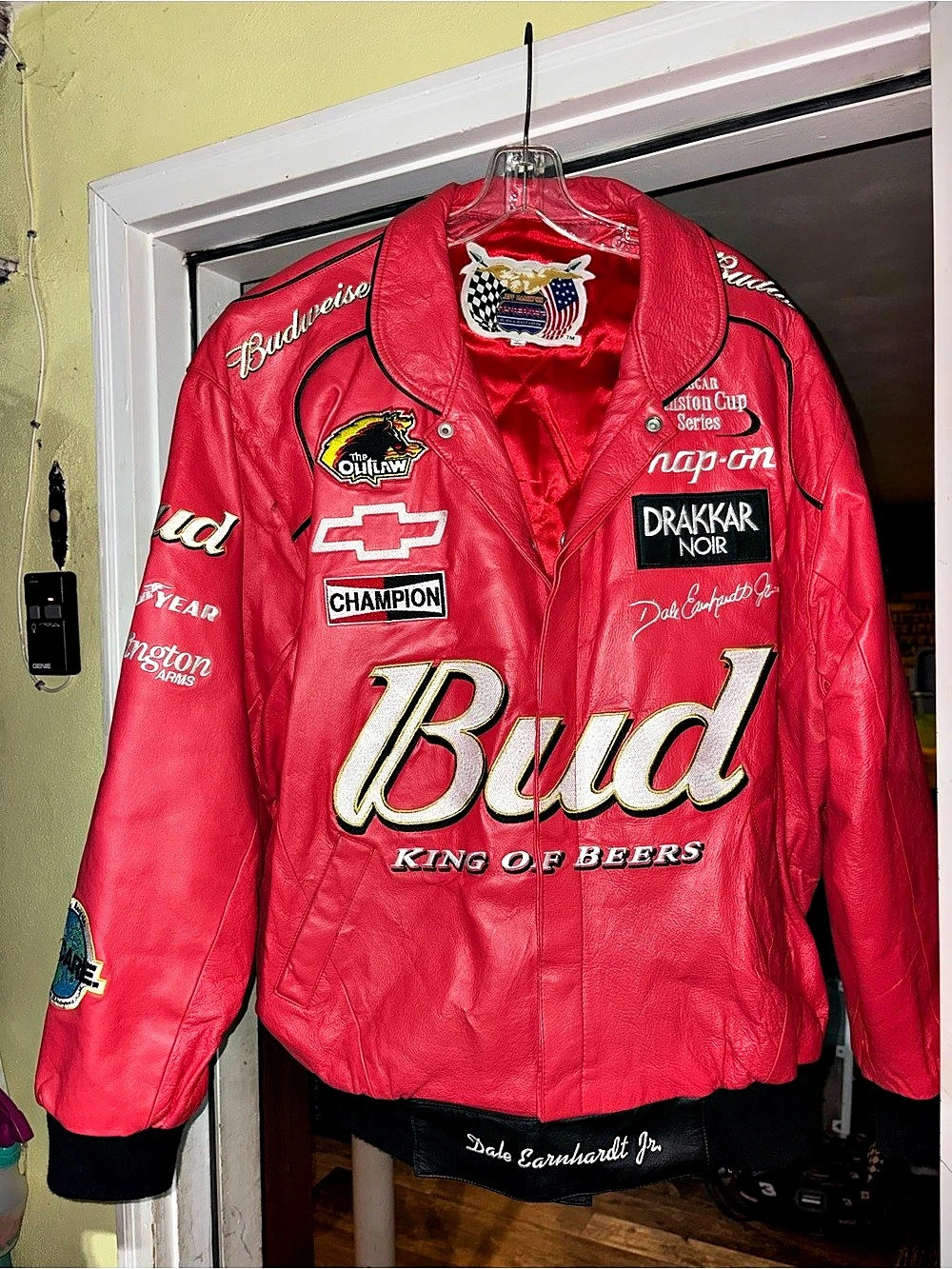 Dale Earnhardt Jr. Budweiser Racing Leather Jacket 2XL